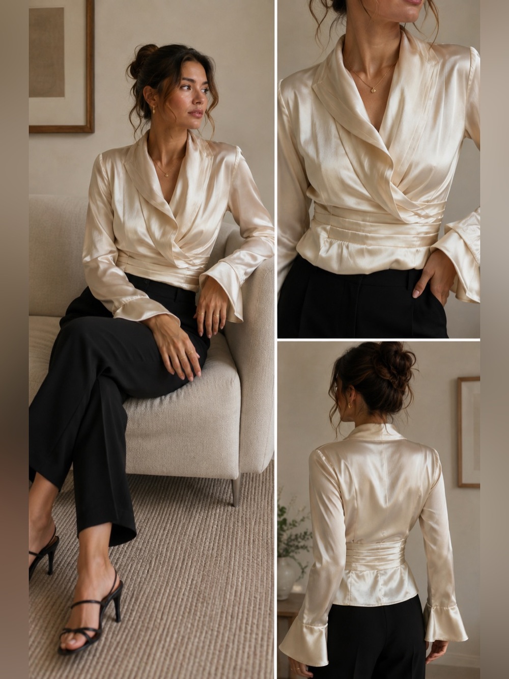 Vintage Jessica Howard Evenings Blouse Size 6‎
